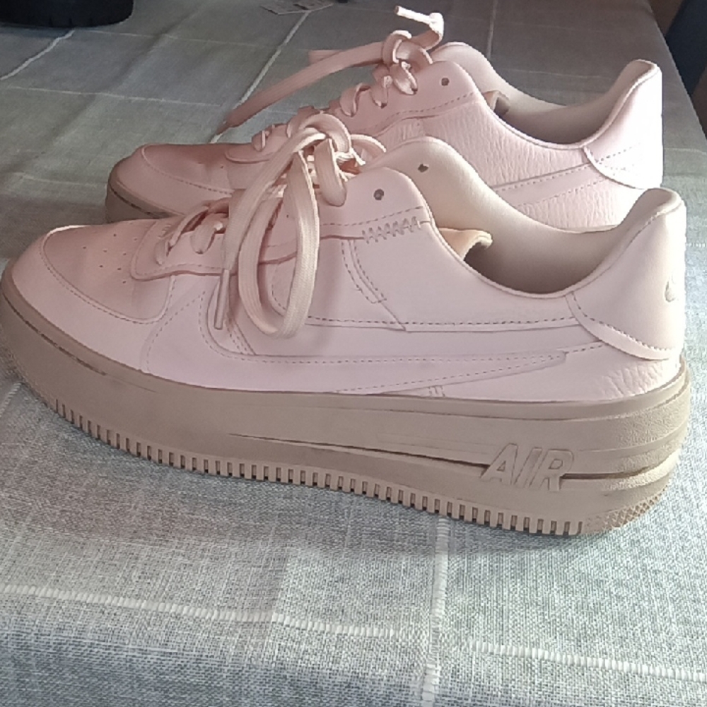 Mens Size 9 Pink Air Force Ones Sneakers